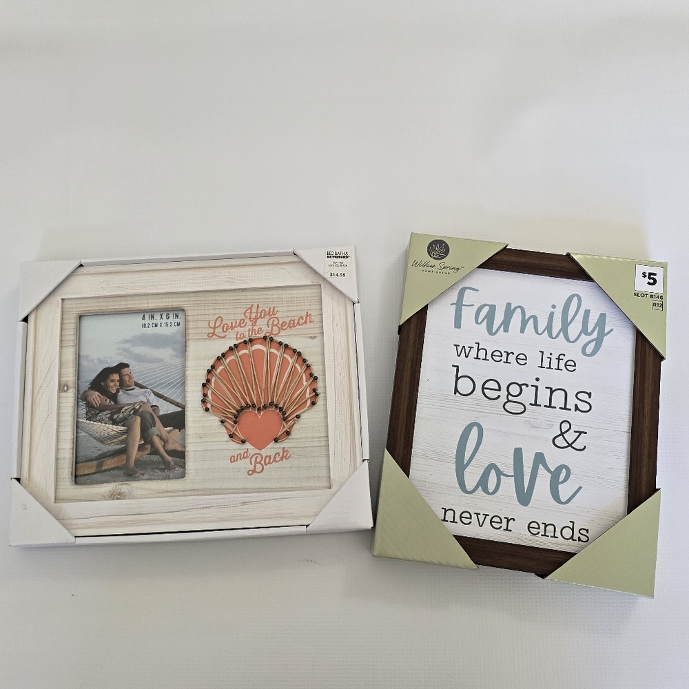 Bundle Of 2 Wall Decor Items, Picture Frame